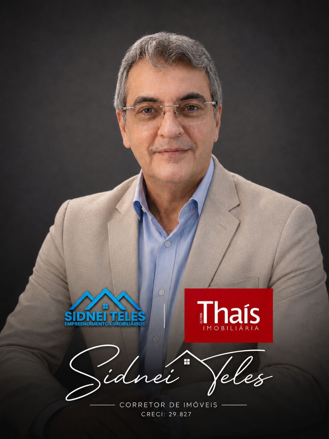 Sidnei Teles em seu escritório